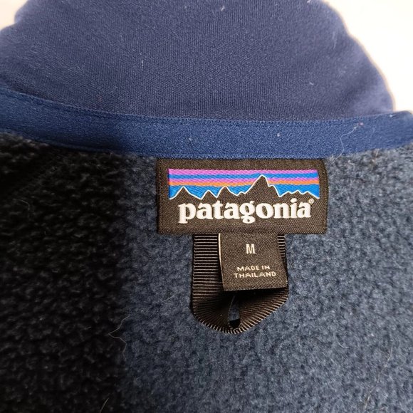 Patagonia Better Sweater M Jacket Full Zip Knit Fleece Pink Flower Patch READ - Picture 8 of 16